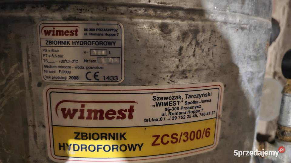 Zbiornik hydroforowy świętokrzyskie Wodzisław