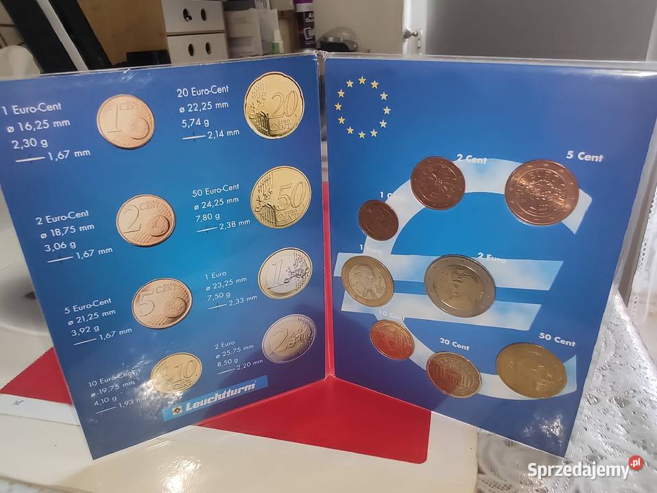 Austria klaser z monetami 2 euro do 1 centa 8 Lębork