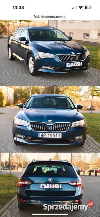Skoda Superb 3 2018 automatyczna mazowieckie Płock sprzedam