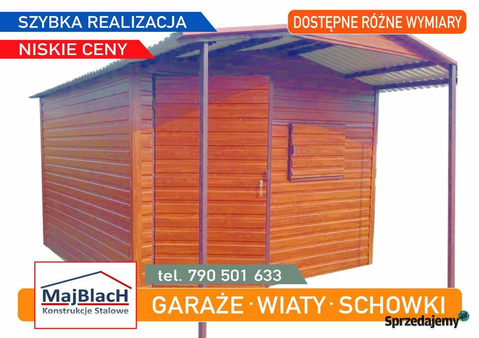 Garaż Blaszany Wiatka Ogrodowa Schowek na Radom