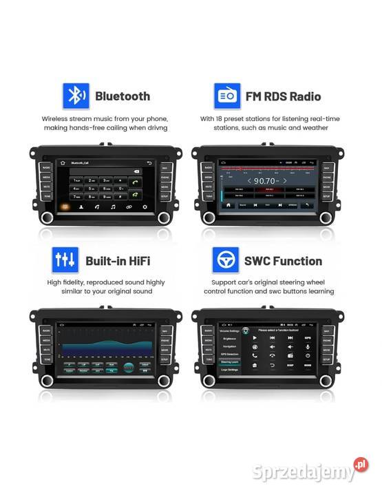 Radio samochodowe Carplay android dab do golf 56 Motoryzacja Pisarzowice