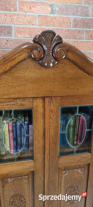 Piękna biblioteka witryna dębowa Łagów sprzedam