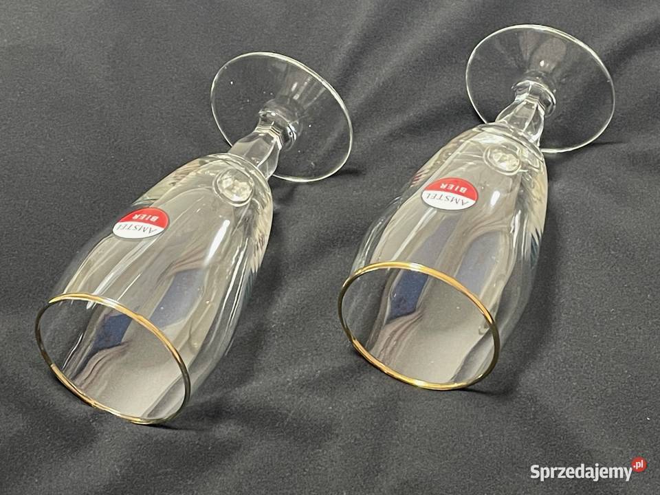 Stare pokale pokal szklanka AMSTEL unikalne Kołobrzeg