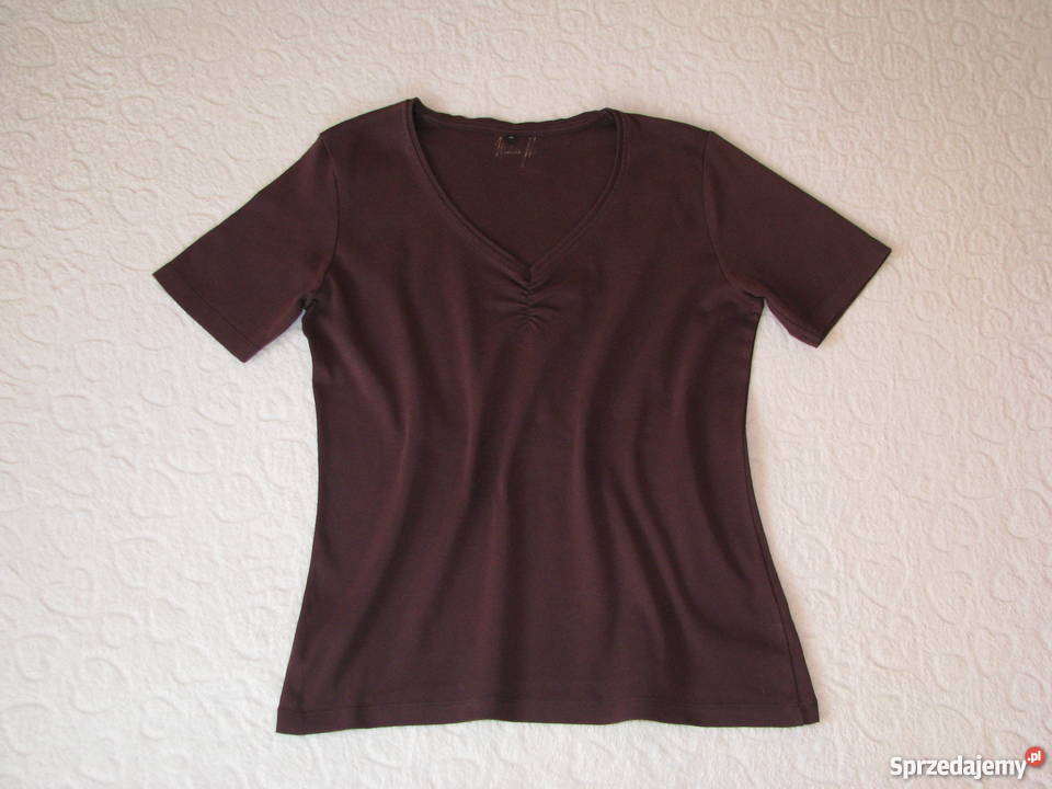 Brązowa koszulka bluzka z krótkim rękawem Tshirt Krapkowice
