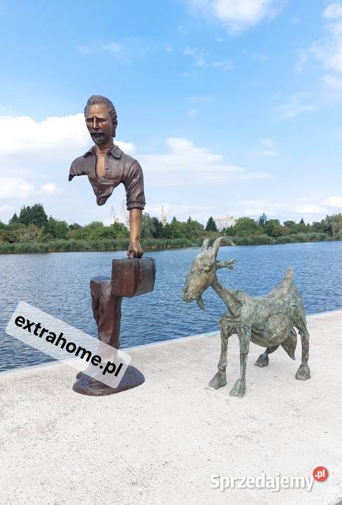 Mega Koń ze źrebakiem z brązu naturalnej Warszawa sprzedam