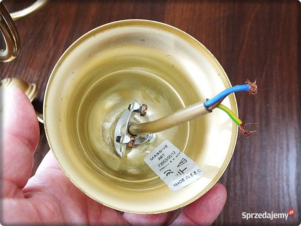 Lampa wisząca Złoty Żyrandol 5 ramienny 8090 lubuskie Żary