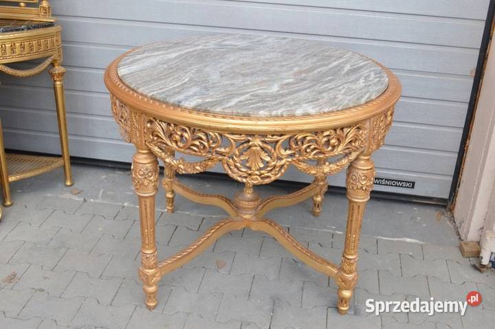 OGROMNY DREWNIANY STÓŁ STOLIK ŁAWA DREWNO MARMUR Kraków