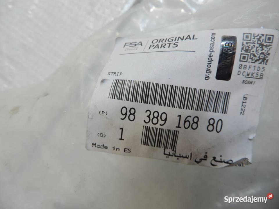 listwa zgarniająca Opel Corsa F lewy tył nowa sprzedam