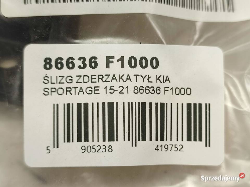 ŚLIZG ZDERZAKA TYŁ KIA SPORTAGE 20152021