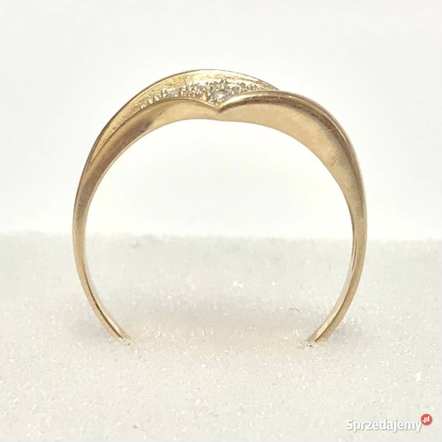 Złoty PIERŚCIONEK 14K KAMIENIE KRÓLEWNY r18 złote Warszawa