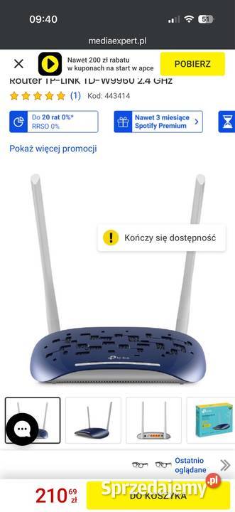 Router TPLINK TDW 9960 24 GHz Giżycko