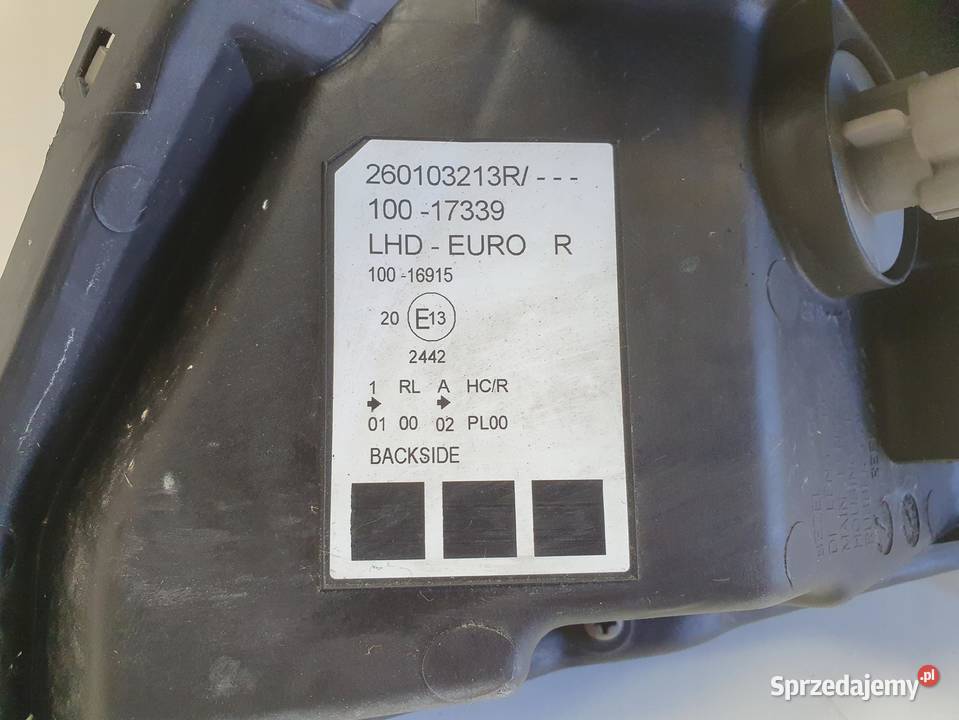LAMPA PRAWA Renault Kangoo II prawy przód