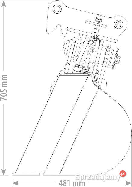 ŁYŻKA TRAPEZOWA HYDRAULICZNA 1 35 T Kutno
