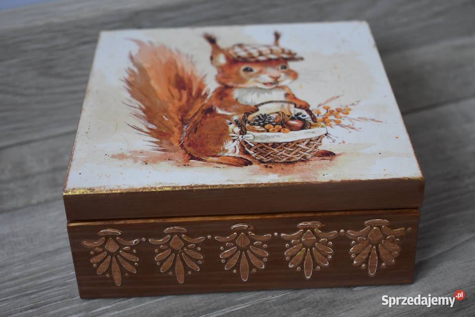 Szkatułka pudełko rekodzieło decoupage