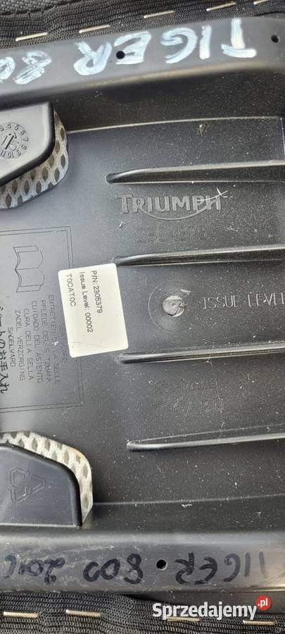 Triumph Tiger 800 kanapa siedzenie pasażera wielkopolskie Nowy Tomyśl