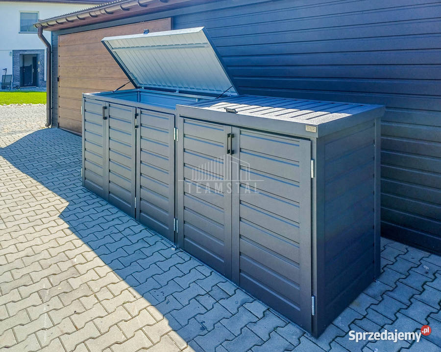 Zabudowa koszy na śmieci wiata obudowa