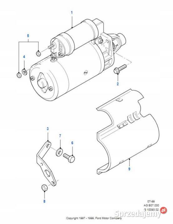 OSŁONA TERMICZNA ROZRUSZNIKA FORD TRANSIT 9194 Osłony termiczne sprzedam
