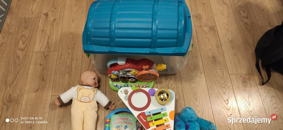 Zestaw skrzynka różnych zabawek Fischer Chicco Białystok sprzedam