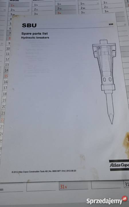 InstrukcjaKatalog części SBU 160 220 340 Szamotuły