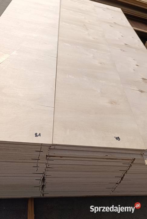 SKLEJKA surowa pasy 65mm 405mm x 2250mm Brzeźno