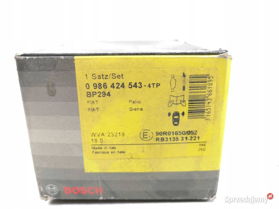 KLOCKI HAMULCOWE PRZÓD FIAT PALIO 10 17 TD osobowe lubelskie