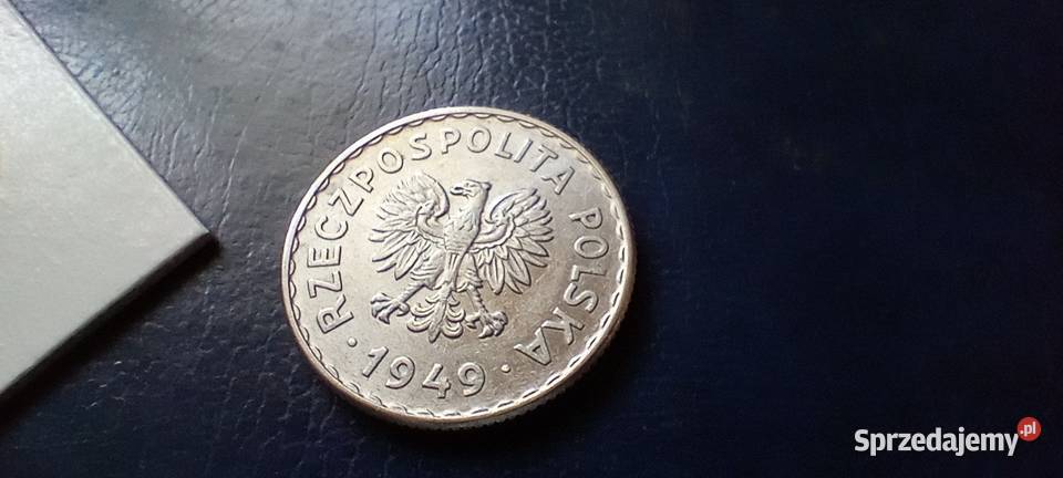 Stare monety 1 złoty 1949 AL piękna PRL Polska Lesko