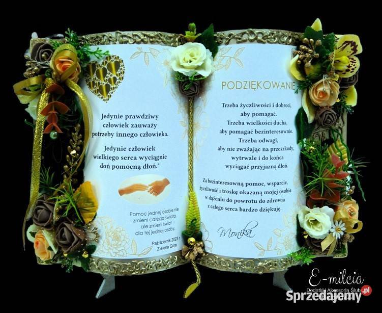 Księga Pamiątka A4 na stojaczku prezent Rękodzieło Zielona Góra