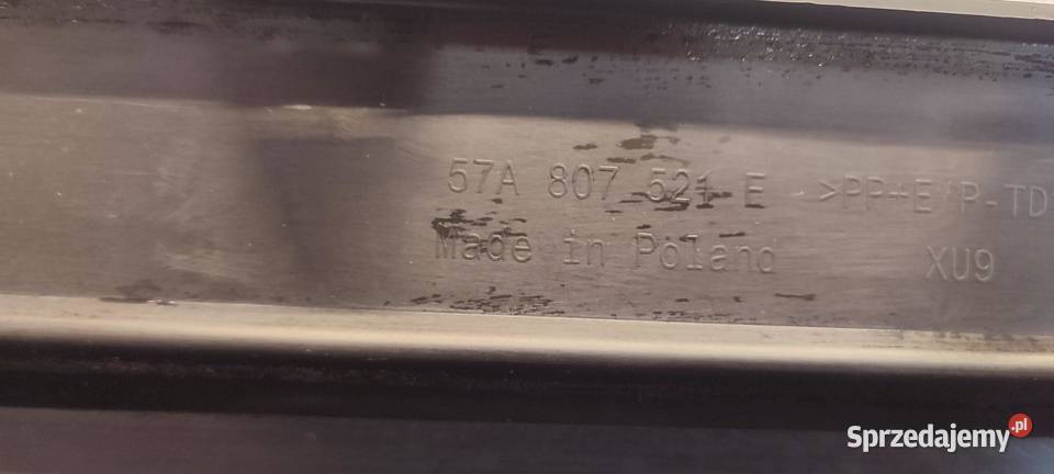 SKODA KAROQ DOKŁADKA DYFUZOR ZDERZAKA 57A807521E