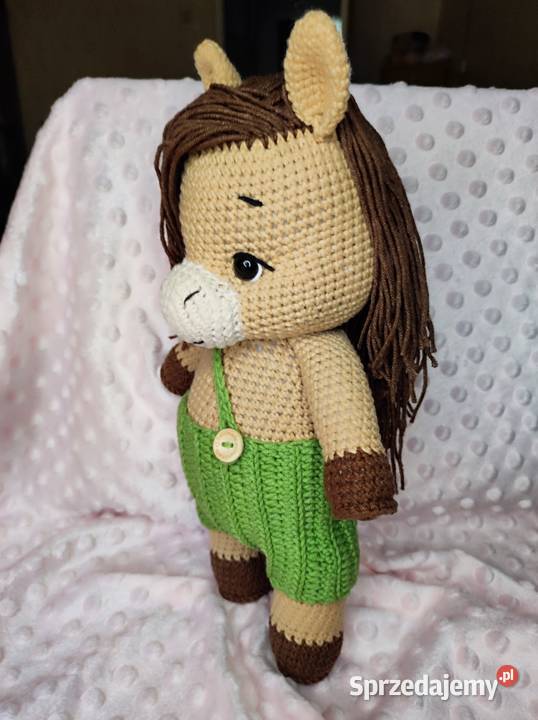 Maskotka konik na szydełku Szczecin sprzedam