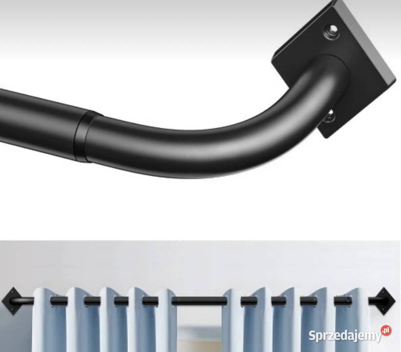 Karnisz czarny matowy 85321 metalowy regulowany Nowy Sącz