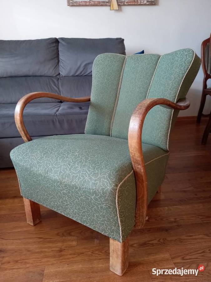 Stary przedwojenny fotel Art Deco vintage Rawicz