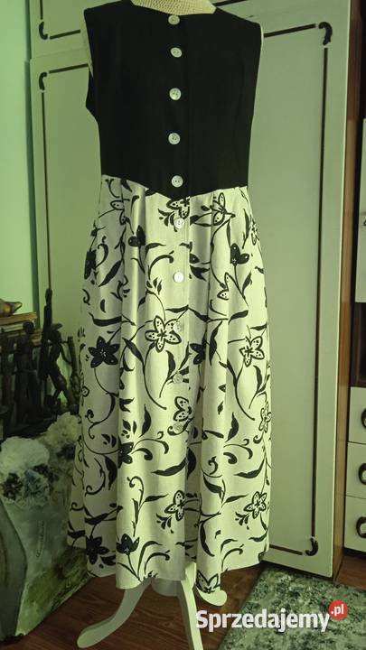 WŁOSKAMARKOWA LNIANA DŁUGA SUKIENKA BARISAL r 42 Piła