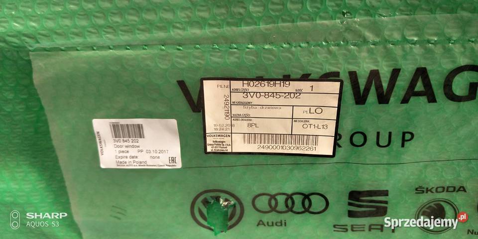 Skoda SuperB III szyba przednia prawa łódzkie Łódź sprzedam