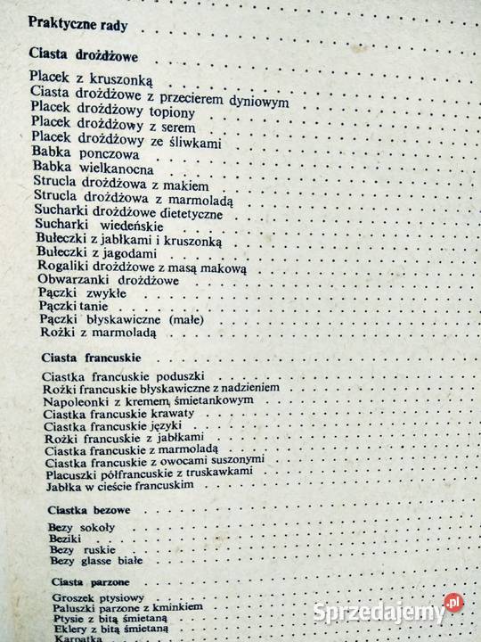 Ciasta słodkie i wytrawne przepisy kulinarne Warszawa sprzedam