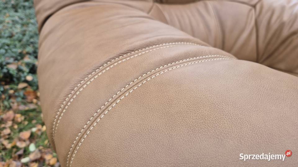Komplet wypoczynkowy 3 2 1 Nowa skóra naturalna Meble wielkopolskie