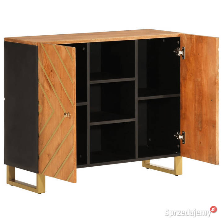 Szafka brązowoczarna 90x335x75 lite drewno mango Warszawa