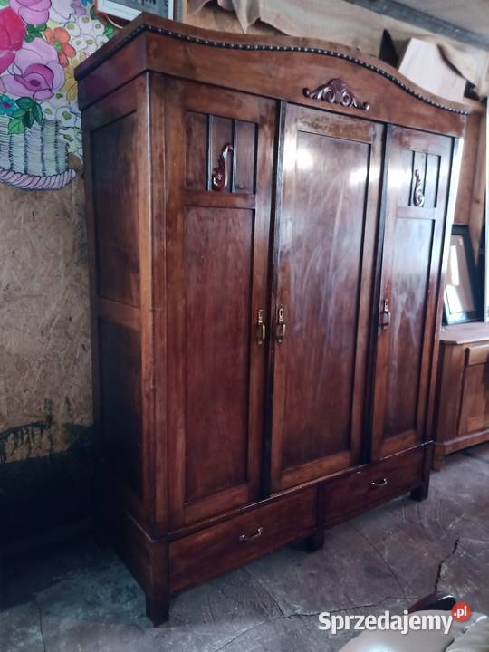 Szafa Secesja kompletna 3 drzwi Drewno śląskie sprzedam