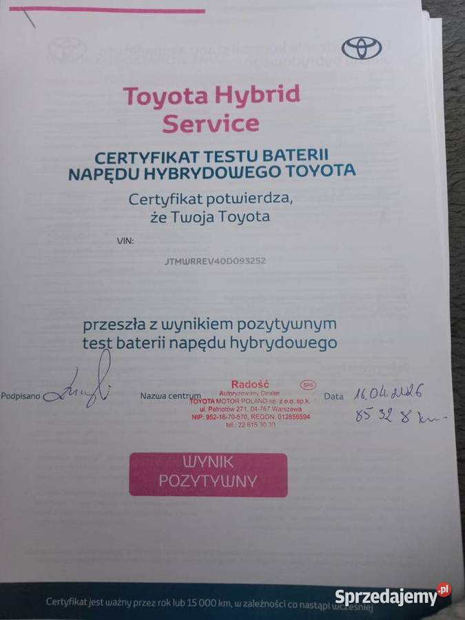 Toyota RAV4 IV Hybrid 25 Salon Polska 85 Serwis Samochody osobowe Tomaszów Mazowiecki