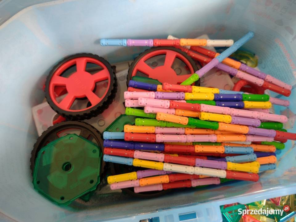 Klocki magnetyczne 458 elementów Plastik  Klocki śląskie Dąbrowa Górnicza