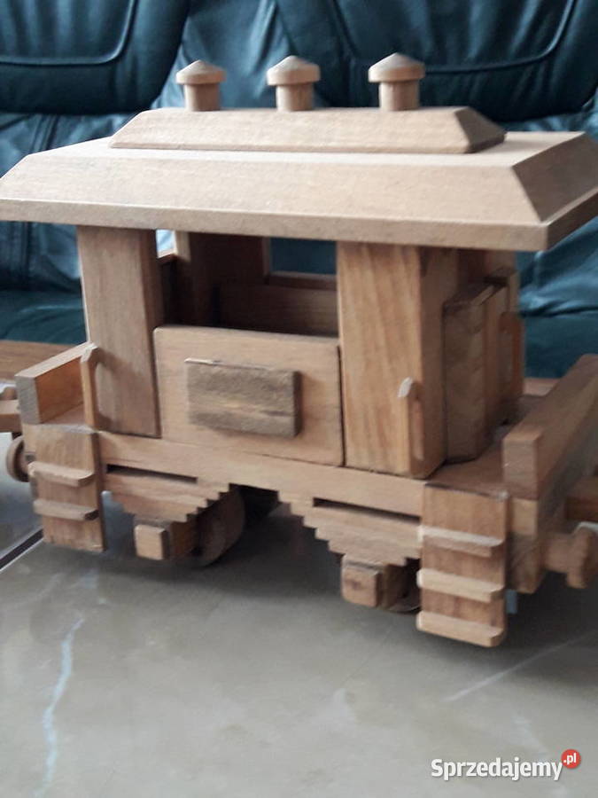 Stara drewniana kolekcjonerska kolejka Janów Lubelski