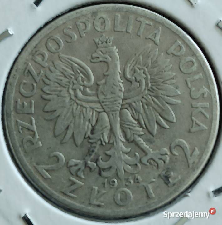 2 Głowa kobiety 1934 r 1 najniższy nakład Numizmatyka