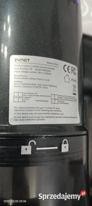 Odkurzacz pionowy Zynet Zamość