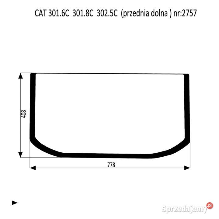 SZYBA PRZEDNIA DOLNA CAT 3016C 3018C 3025C świętokrzyskie