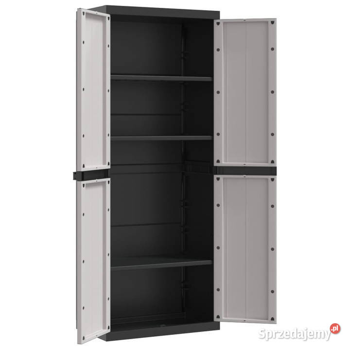 Szafka ogrodowa szaroczarna 65x37x165 PP Warszawa