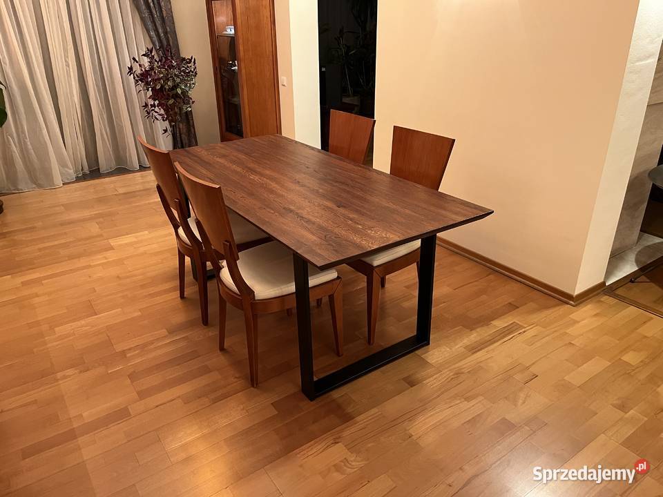 Stół dębowy loftowy do jadalni 180x85 dostępny Gliwice