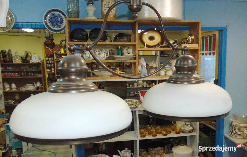 Duży Podwójny Żyrandol PRL Włocławek