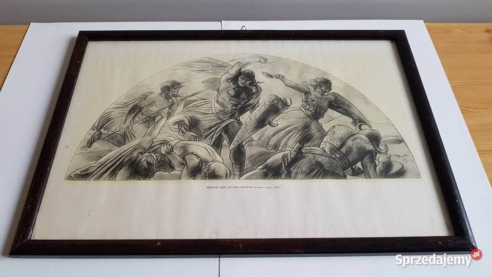 Stara grafika Mikolas Ales Severni Prusmyky Dąbrowa Górnicza