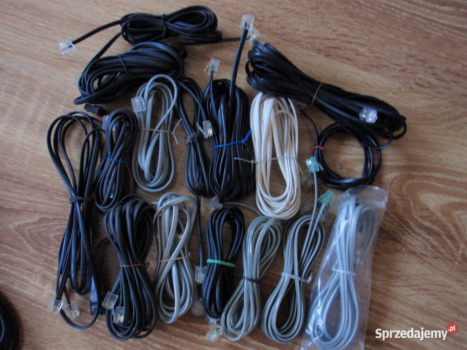 Kabel kabelki telefoniczne z wtykami różne łódzkie