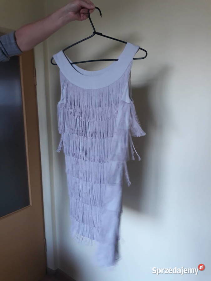 Sukienka na imprezy wieczorowa frędzle Sokółka