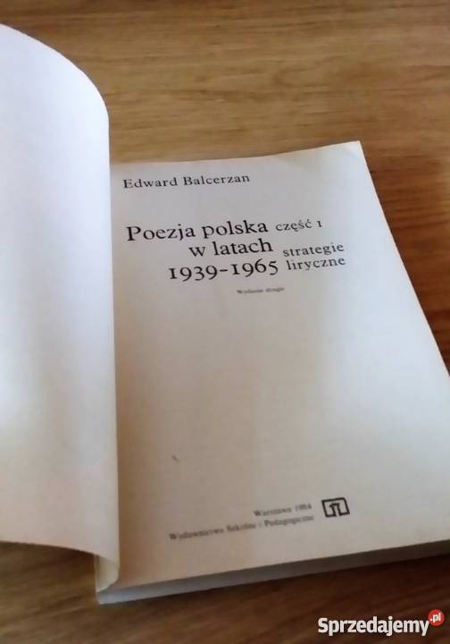 Poezja polska w latach 19391965 część 1 Edward sprzedam